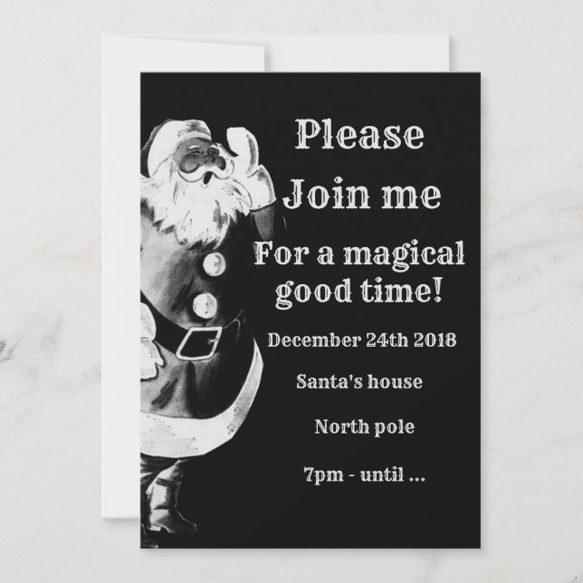 Invitation à se joindre à moi par le Père Noël (Devant)