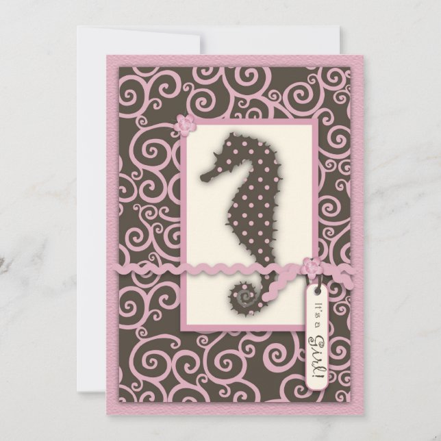 Invitation à Seahorse Swirl (Devant)