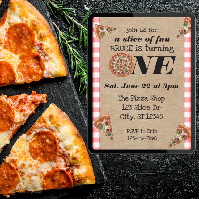 Invitation A Slice of Fun 1st Birthday (Créateur téléchargé)