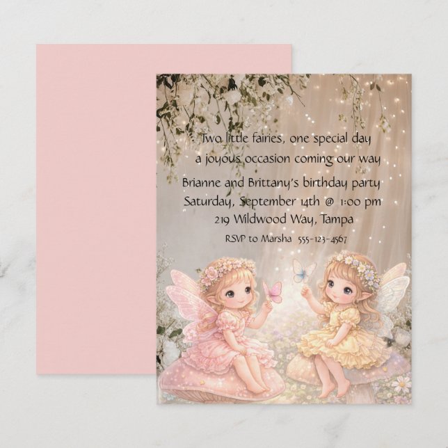 Invitation à télécharger pour l'anniversaire de la (Devant / Derrière)