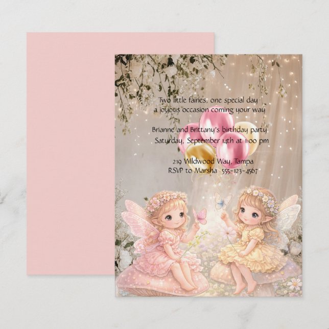 Invitation à télécharger pour l'anniversaire de la (Devant / Derrière)
