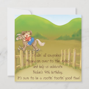 invitation à thème anniversaire de enfant rodeo co