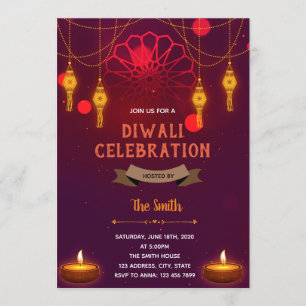 Invitation à thème de la fête de Diwali