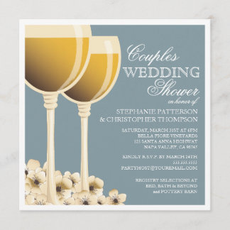 Invitation À Thème Du Vin Wedding shower En Couple