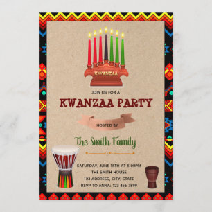 Invitation à thème Kwanzaa