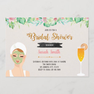 Invitation à thème Masque et Mimosas