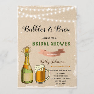 Invitation à thème pour la douche à bulles et à br