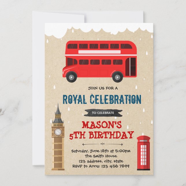 Invitation à thème pour l'anniversaire du bus à Lo (Devant)