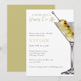 Invitation A tini Bit Closer-Martini Bridal Shower