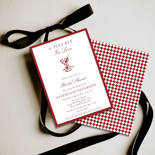 Invitation A Tini Bit In Love Old Money Martini Bridal Shower (Créateur téléchargé)