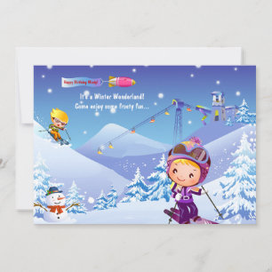 Invitation À Tot De Ski De Neige