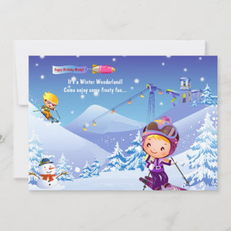 Invitation À Tot De Ski De Neige