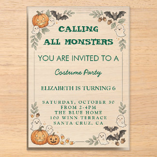 Invitation à tous les monstres Costume d'anniversa