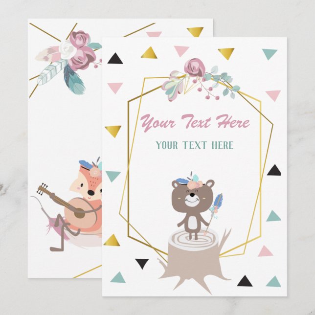 Invitation à tout événement (Devant / Derrière)