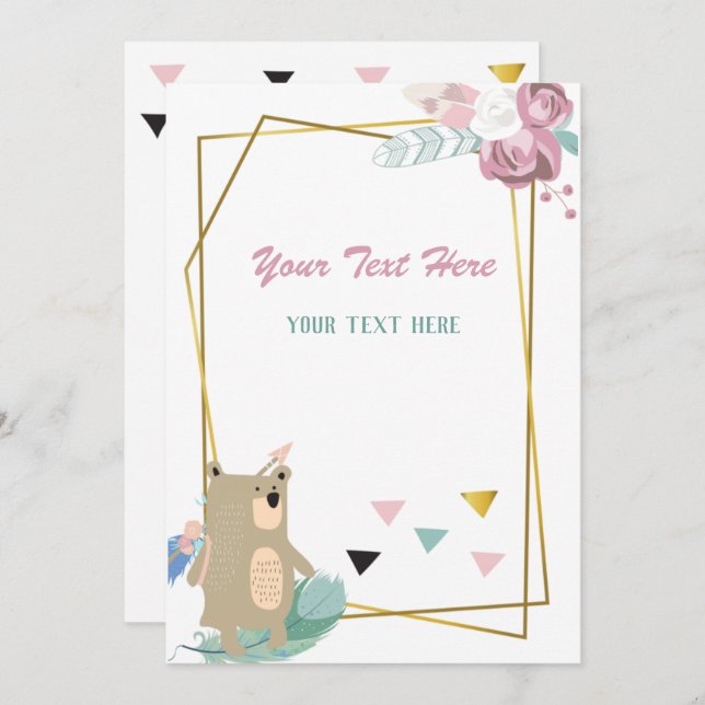 Invitation à tout événement (Devant / Derrière)