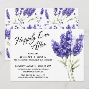 Invitation À tout jamais Fleurs de lavande à l'aquarelle