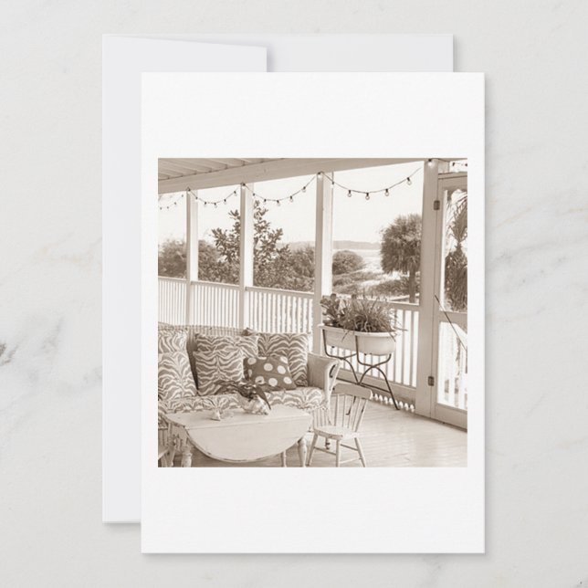 INVITATION À TOUTE FÊTE SUR LA PLAGE (Devant)