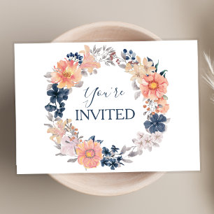 Invitation à toute occasion de la couronne florale