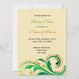 Invitation à toutes les fêtes, floral tourbillonna