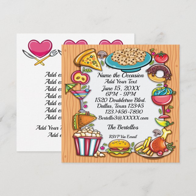 Invitation à toutes les occasions - Voir retour (Devant / Derrière)