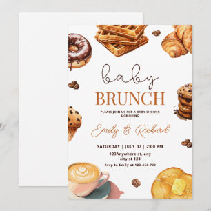Invitation à un Baby Brunch Neutre pour Bébé, Peti