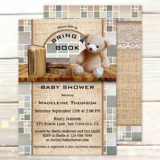 Invitation à un Baby shower de livre
