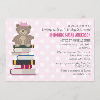 Invitation à un Baby shower de livre