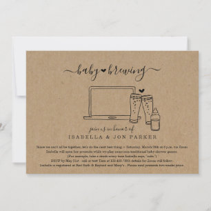 Invitation à un Baby shower virtuel pour bébés