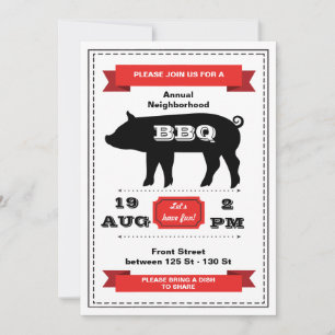 Invitation à un barbecue de porc