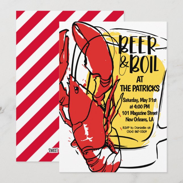 Invitation à un Boil de Écrevisses (Devant / Derrière)