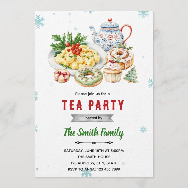 Invitation à un brunch de Noël (Devant)
