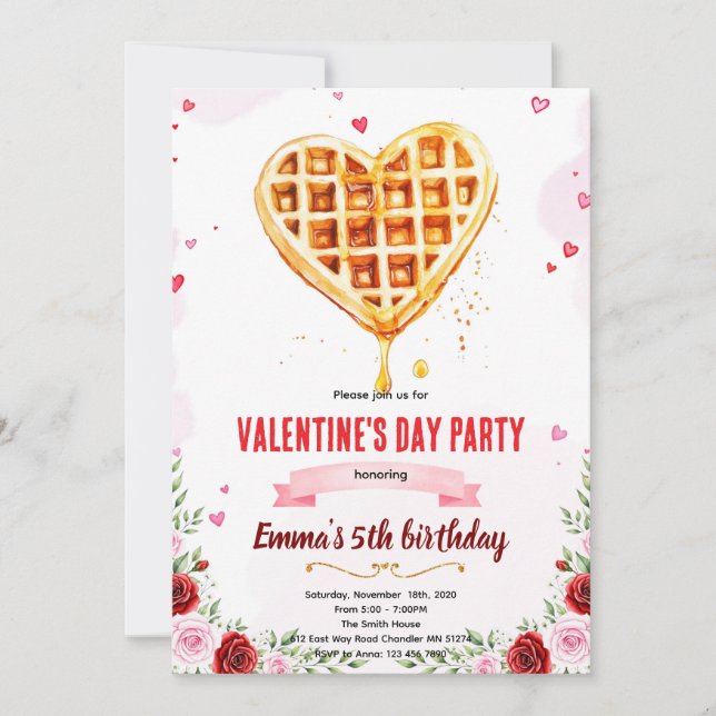 Invitation à un brunch Galentine's (Devant)