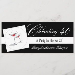 Invitation à un cocktail de 40e anniversaire