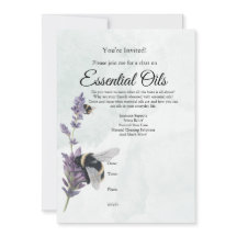 Invitation à un cours d'huile essentielle de lavan