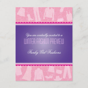 Invitation à un défilé de mode funky