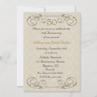 Invitation à un défilé organisé pour le 50e annive