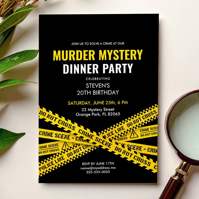 Invitation à un dîner de fête mystère de meurtre d (Créateur téléchargé)