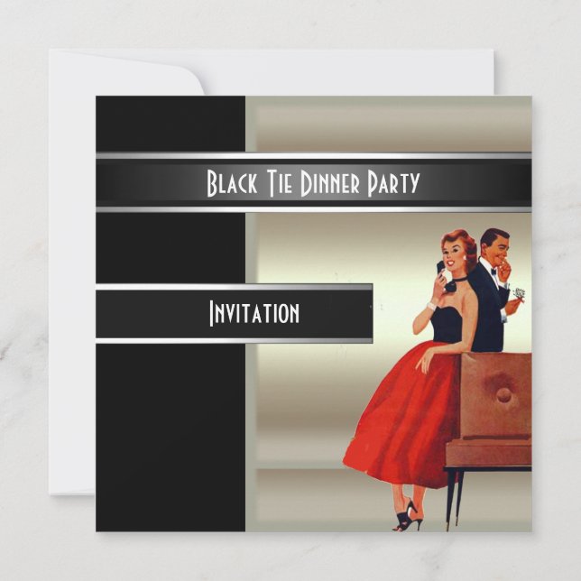Invitation à un dîner de gala en tenue de soirée (Dos)