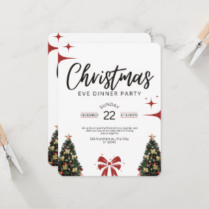 Invitation à un dîner de réveillon de Noël