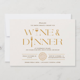 Invitation à un dîner de vin Événement d'entrepris