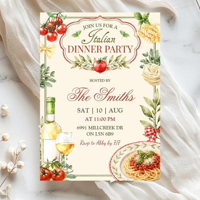 Invitation à un dîner italien (Créateur téléchargé)