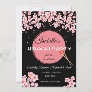 Invitation à un dîner japonais Hibachi pour annive