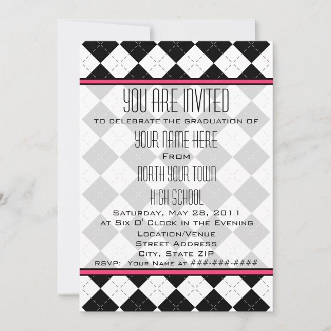 Invitation à un diplôme - Classe de Jacquard 2011 (Devant)