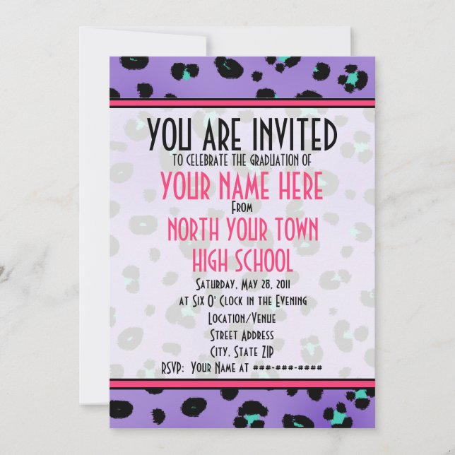 Invitation à un diplôme - Classe de violet 2011 (Devant)