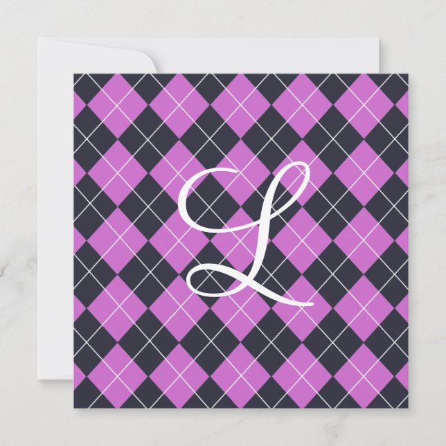 Invitation à un diplôme de Jacquard Magenta et Nav (Devant)