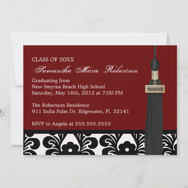 Invitation à un diplôme personnalisé (Devant)
