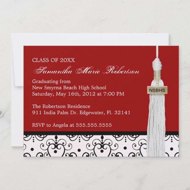 Invitation à un diplôme personnalisé (Devant)