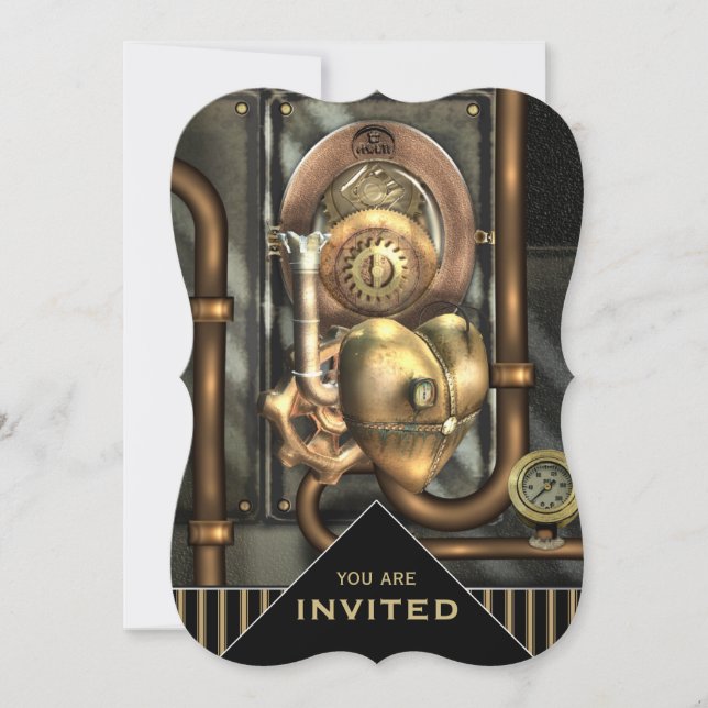 Invitation à un événement cardiaque mécanique Stea (Devant)