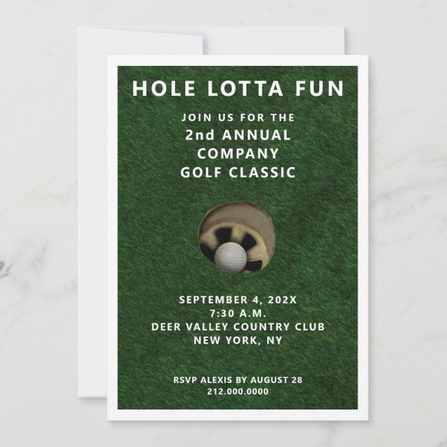 Invitation à un événement de golf (Devant)