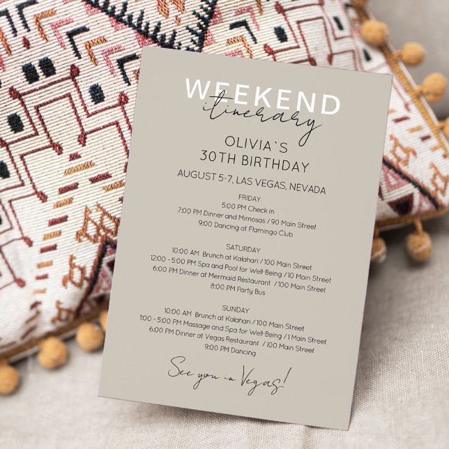 Invitation à un itinéraire d'anniversaire neutre p (Créateur téléchargé)